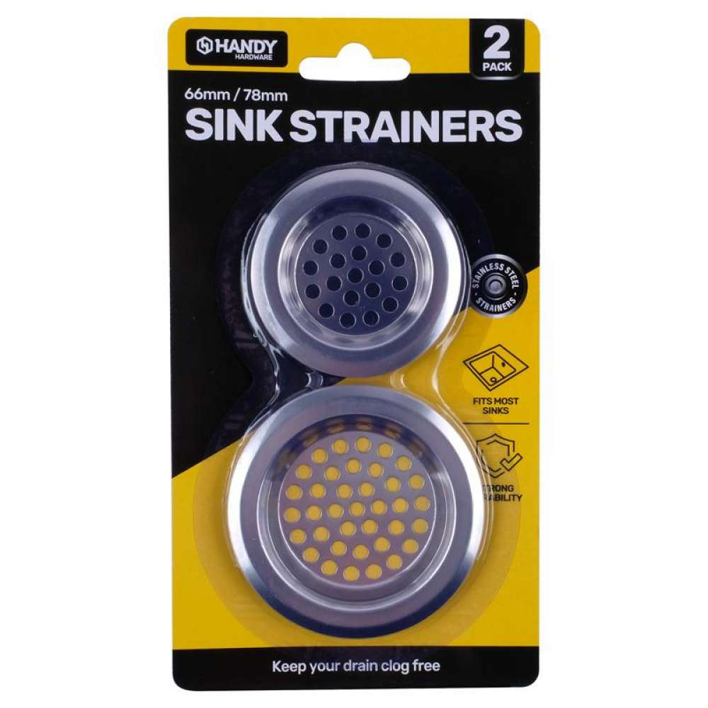 View Sink Strainer Steel 2pk