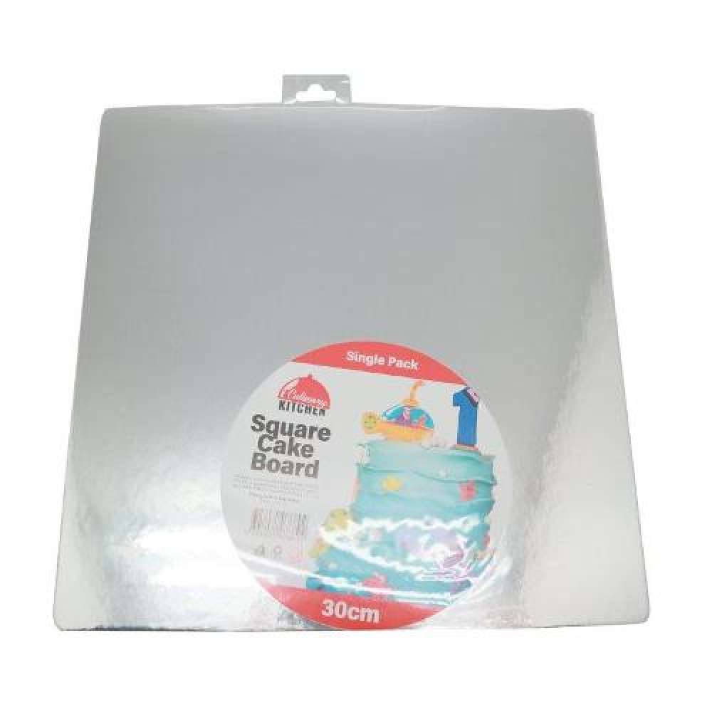 View Cake Board 30cm Silver Square