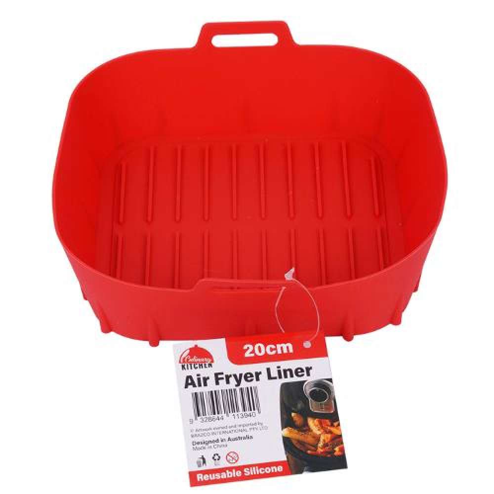 View Air Fryer Liner 20cm Silicon Square