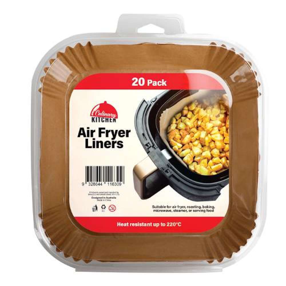 View Air Fryer Liners 50pk 23cm Square Disposable