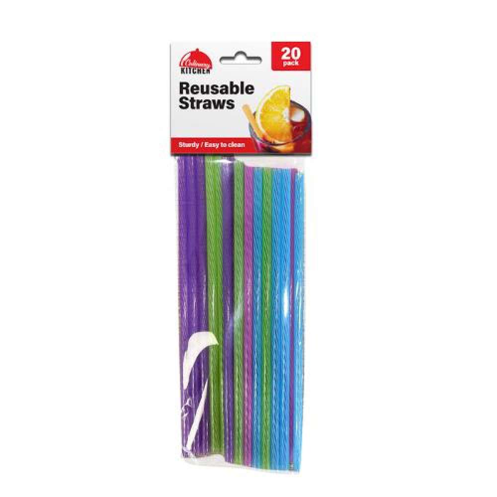 View Straws 20pce Plastic Reusable