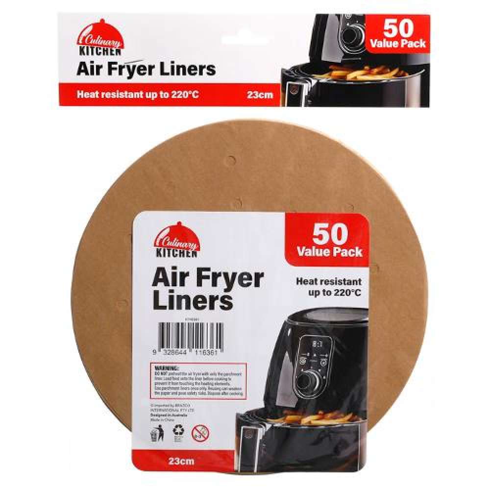 View Air Fryer Liner Sheet 50pk 23cm Round Disposable 