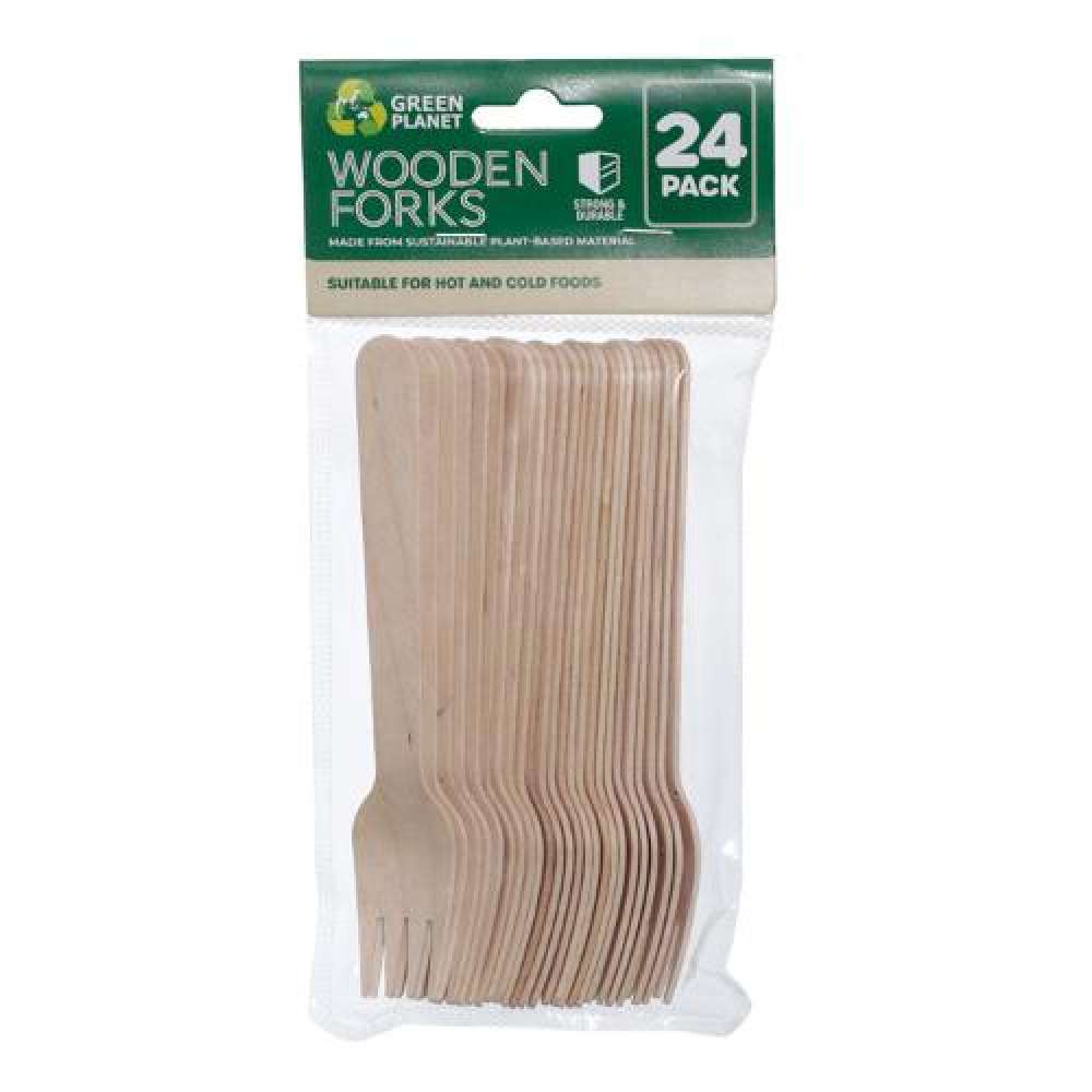 View Disposable Forks Eco Wooden