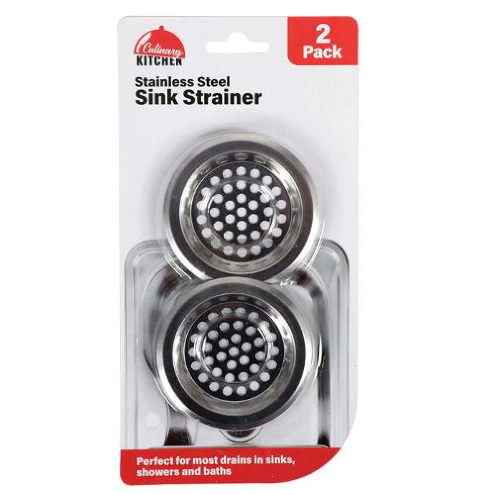 View Sink Strainer Steel 2pk