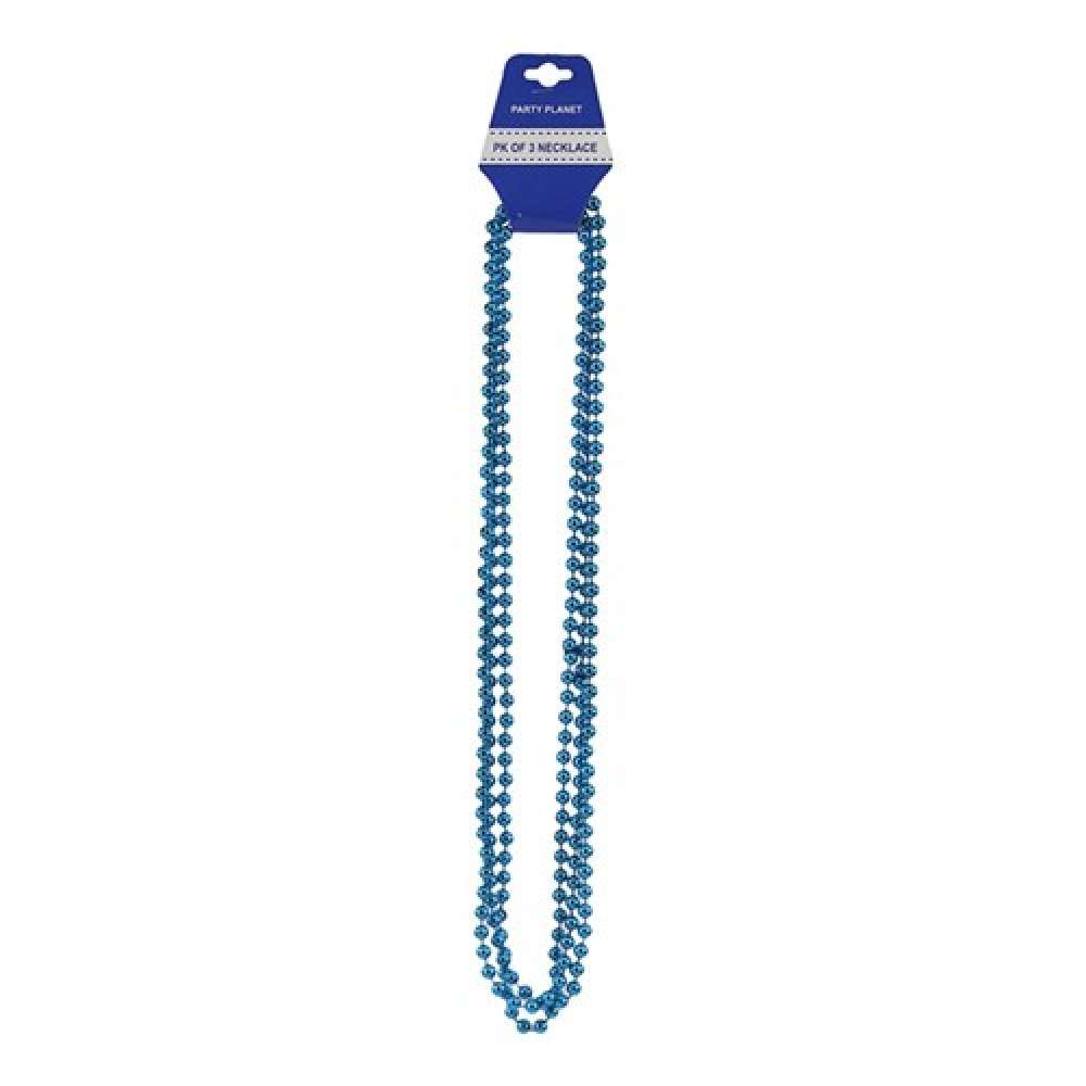 View Party Necklace Beaded Blue 