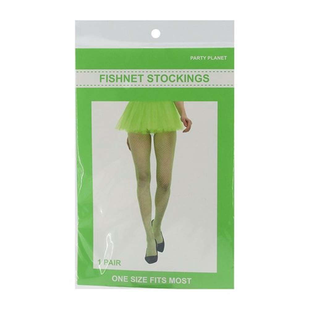 View Stockings Fish Net Over Knee Green