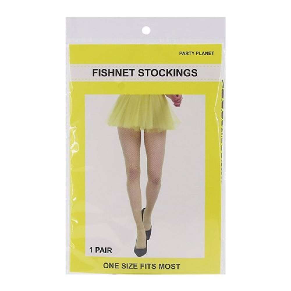 View Stockings Fish Net Over Knee Yellow