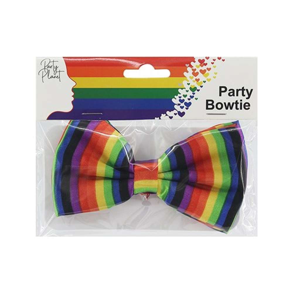 View Bow Tie Satin Rainbw