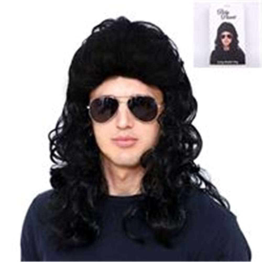 View Party Wig Black Mullet