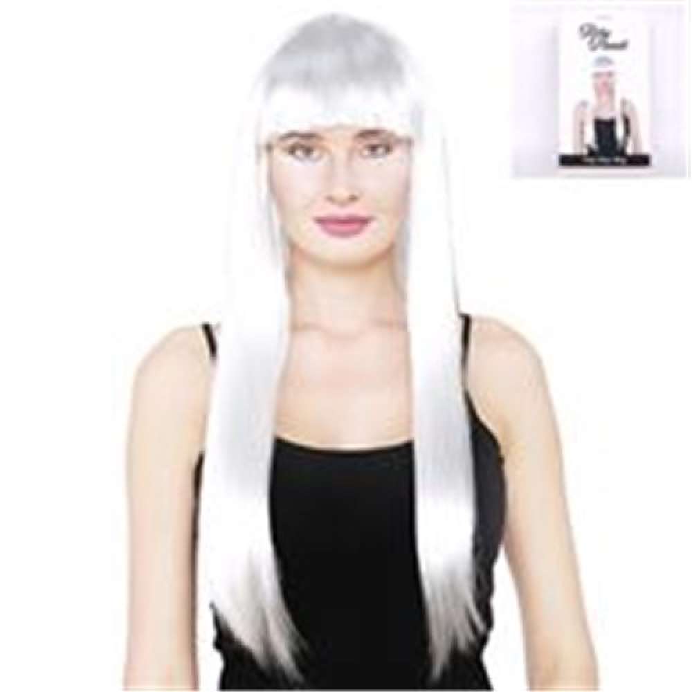 View Party Wig Long White Pop Star