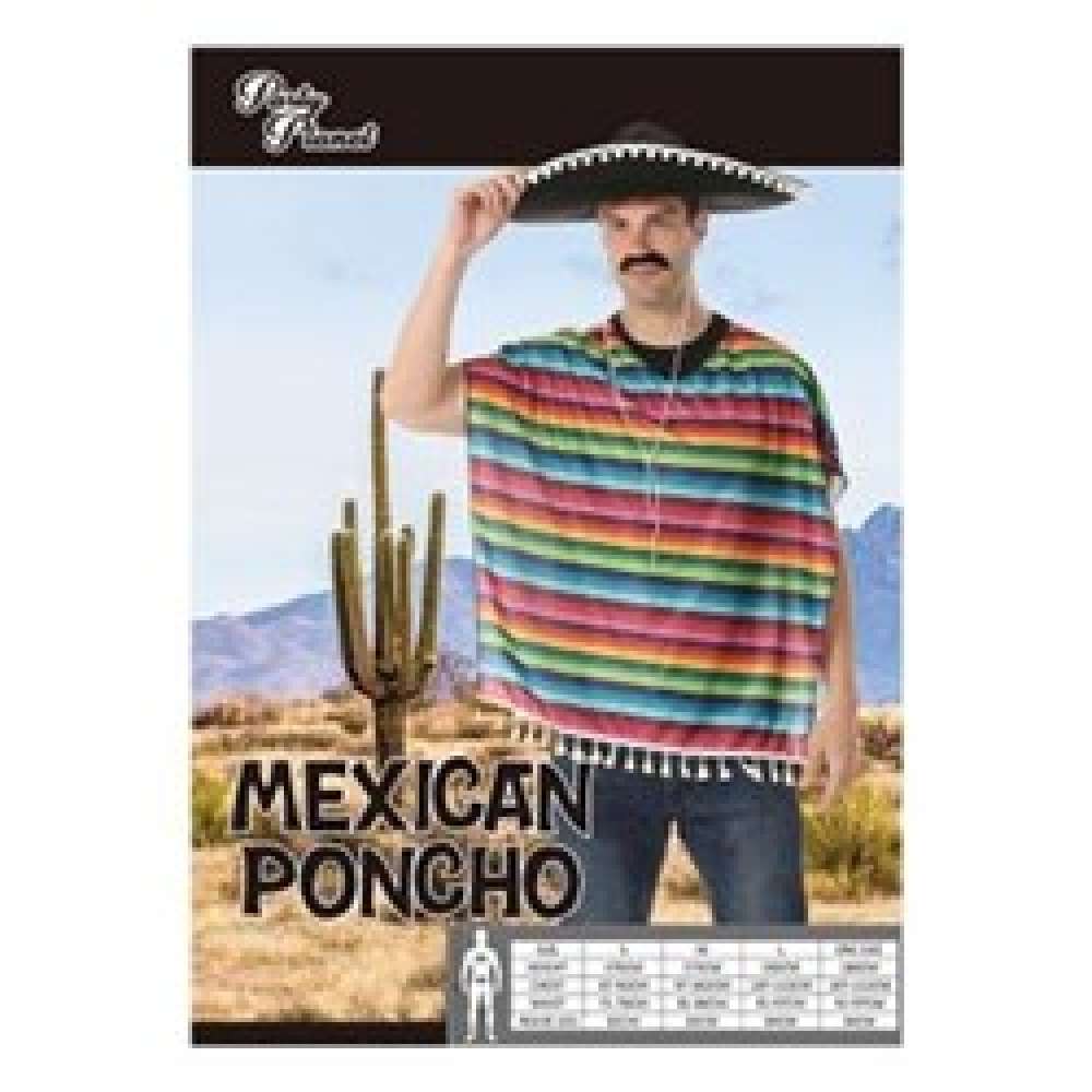 View Party Costume Adult Mexican Poncho