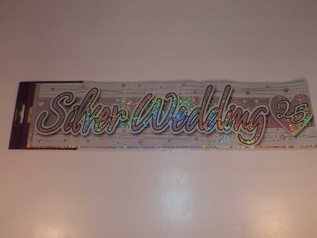 View Party Banner Silver Wedding 25th