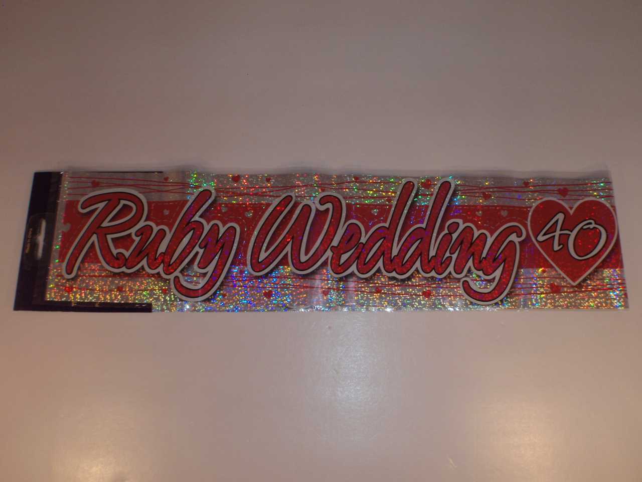 View Party Banner Ruby Wedding 40th