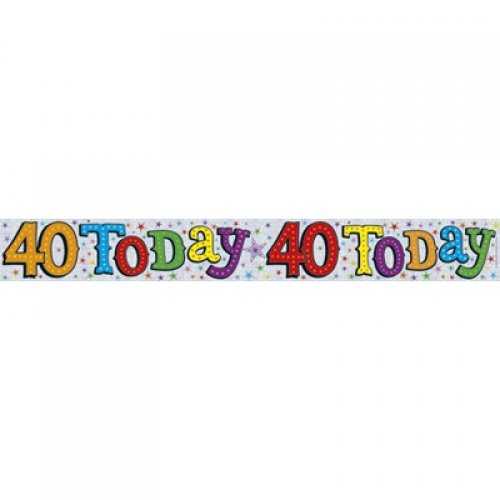 View Party Banner 40th Birthday