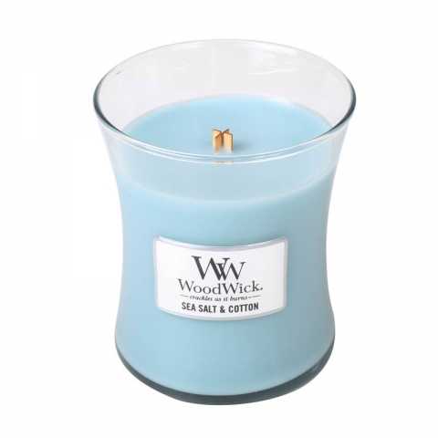 View Woodwick Candle Seasalt & Cotton Medium
