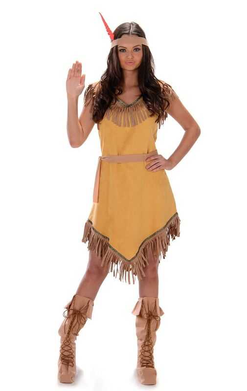 View Party Costume Adult Indian Girl Medium