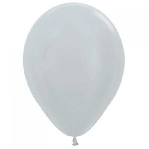 View Balloons Alpen 25pk Pearl Silver