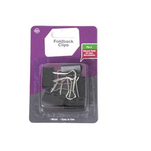 View Binder Clips 6pk 25mm Foldback