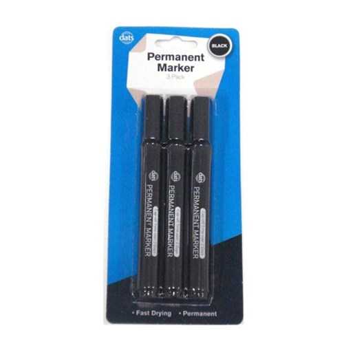View Permanent Markers 3pk