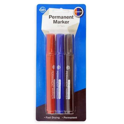 View Permanent Markers 3pk