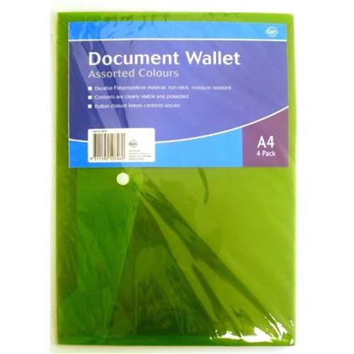 View Document Folder 4pk Plastic