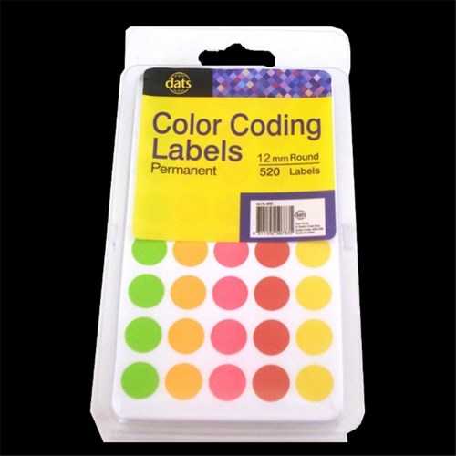 View Adhesive Labels Colour Coding Dots