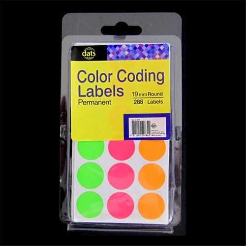 View Adhesive Labels Coloured Dots