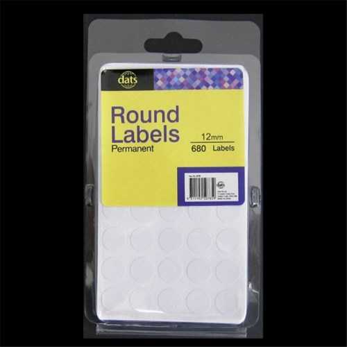 View Adhesive Labels Round White