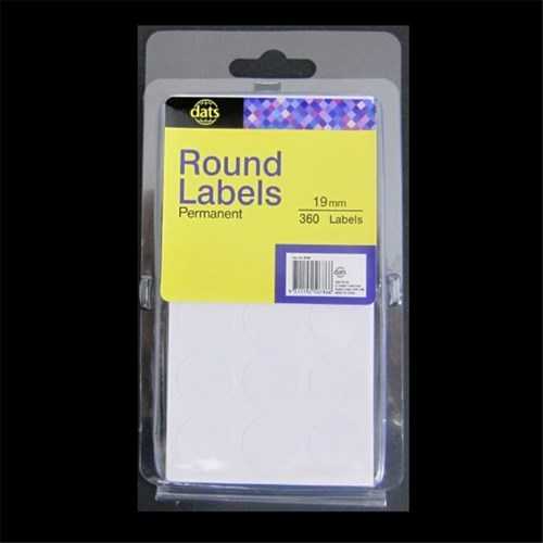 View Adhesive Labels Round White