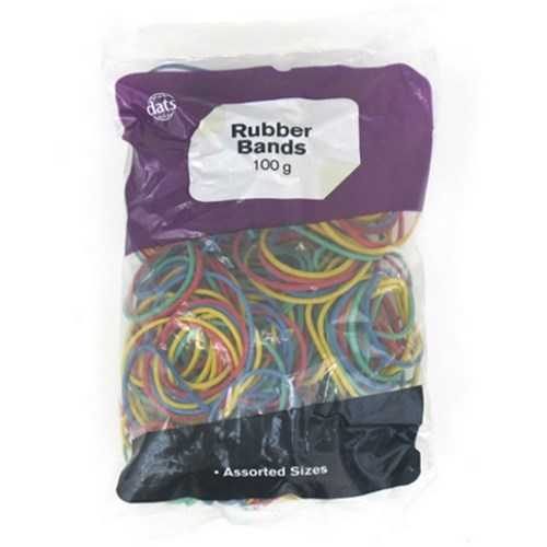 View Rubber Bands Coloured 120g