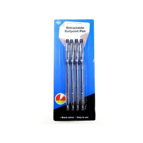 View Pens 4pk Ball Point Black