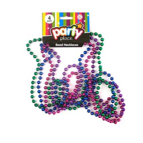 View Necklace Beaded Dressup 4pk Multi Colour