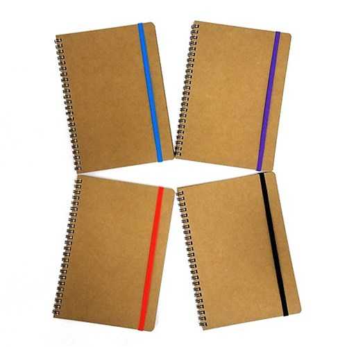 View Notebook A5 Spiral 120pge Kraft