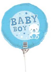 View Foil Balloon Baby Boy on Stick
