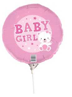 View Foil Balloon Baby Girl on Stick