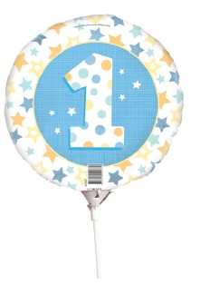 View Foil Balloon 1st Birthday Boy on Stick