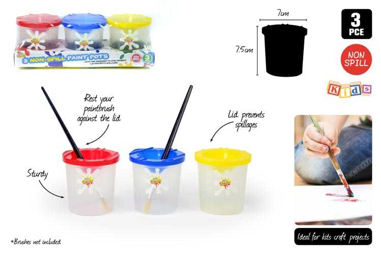 View Paint Pots 3pk Non