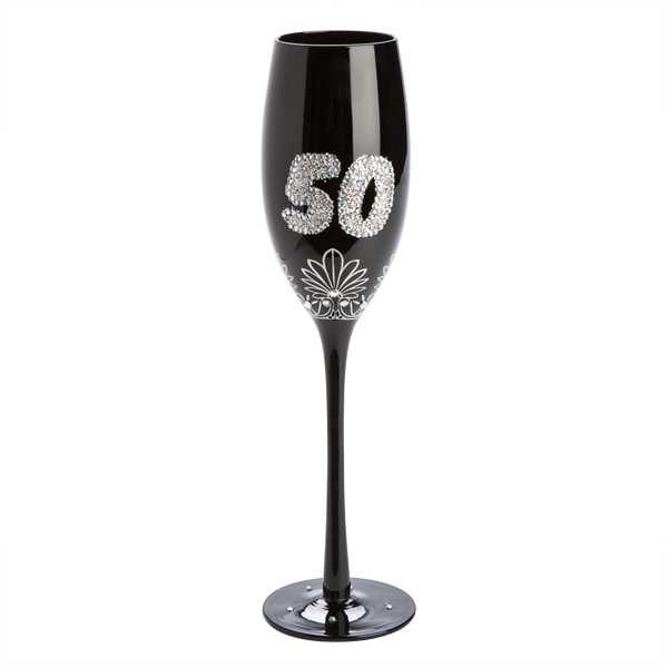 View Champagne Flute 50th Black