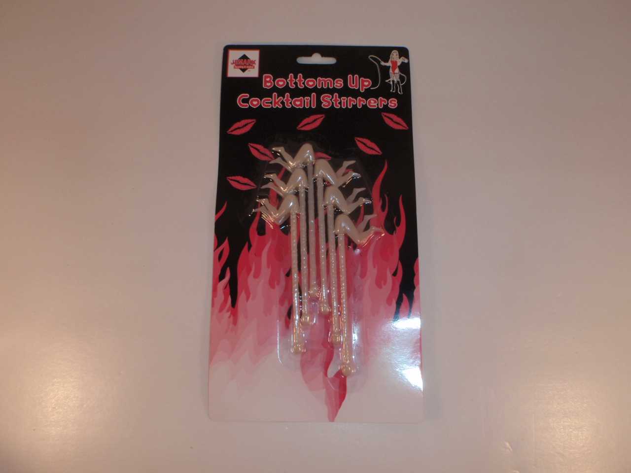 View Cocktail Stirrers Bottoms Up 6pk