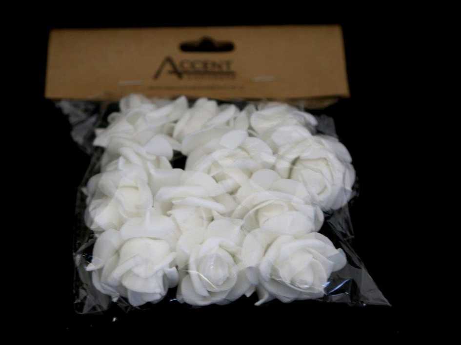 View Rose Flower White Single Stems 12pk