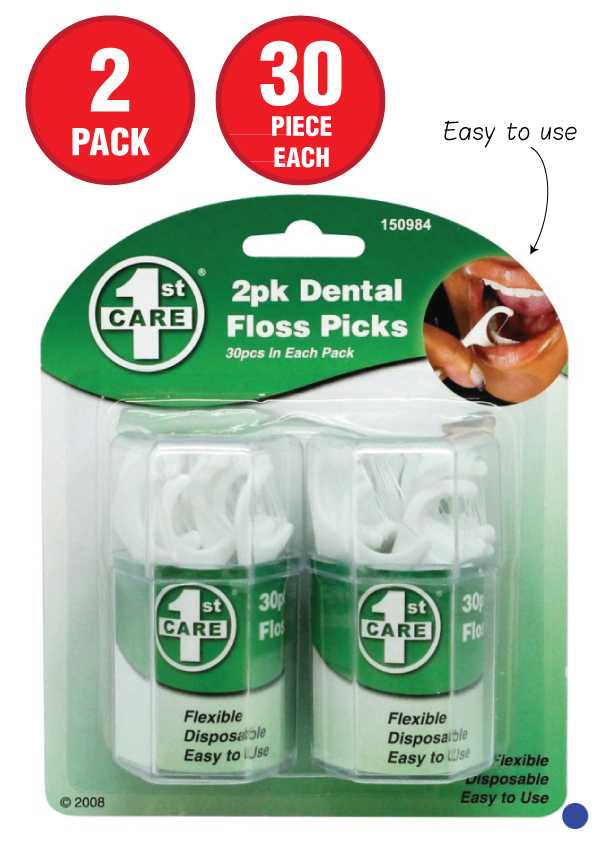View Dental Floss Picks 60pk