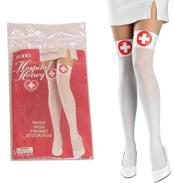 View Stockings Nurse White Cross