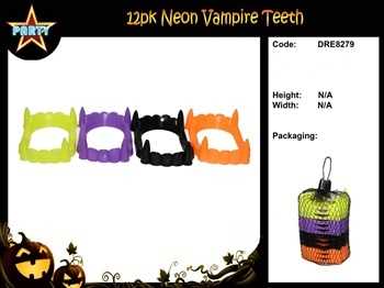 View Vampire Teeth Neon 12pk