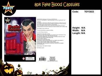 View Fake Blood Capsules 8pce