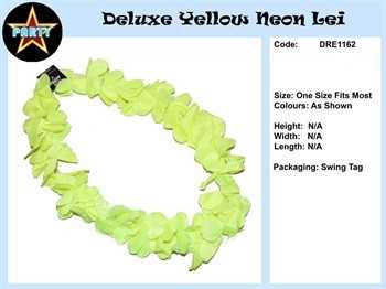 View Party Lei Solid Colour Yellow
