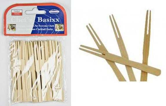 View Cocktail Forks Bamboo