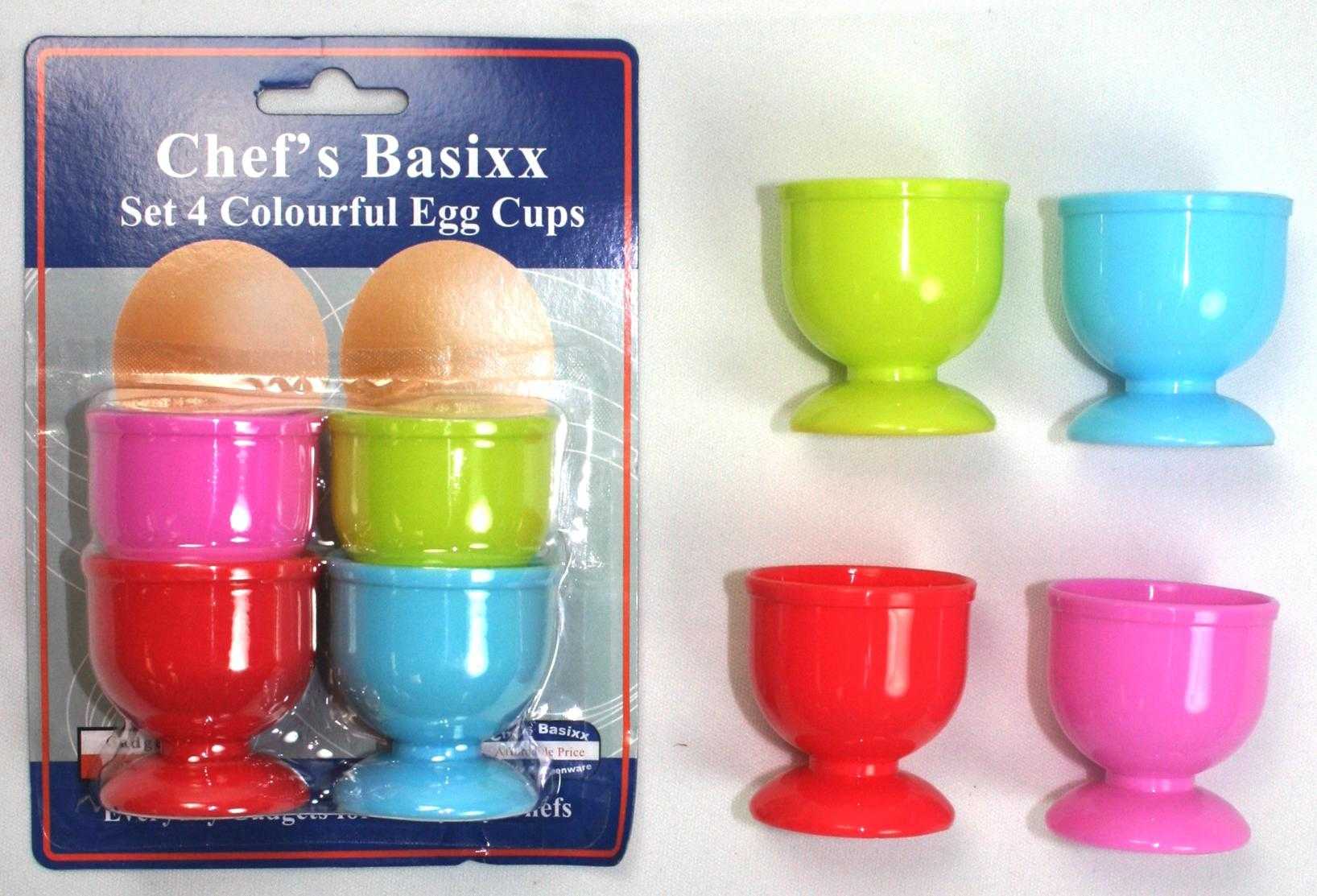 View Egg Cup 4pk Coloured