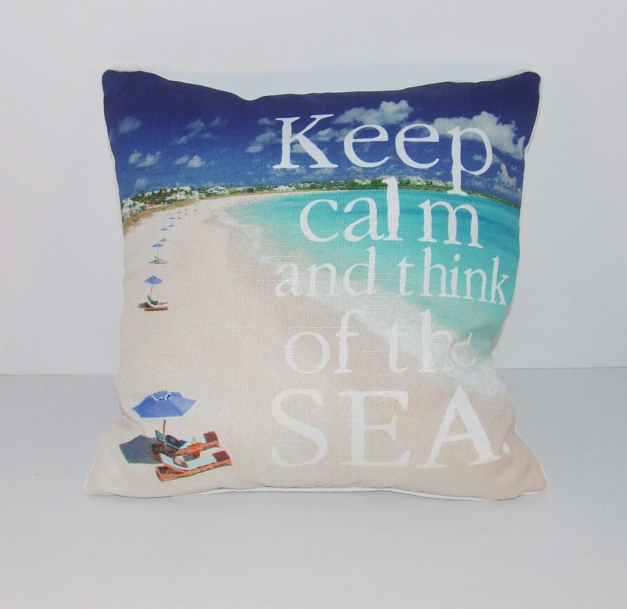 View Cushion 45 x 45cm Keep Calm Sea