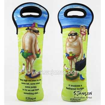 View Sue Janson Wine Sac Budgie Smugglers