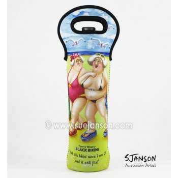 View Sue Janson Wine Sac Black Bikini